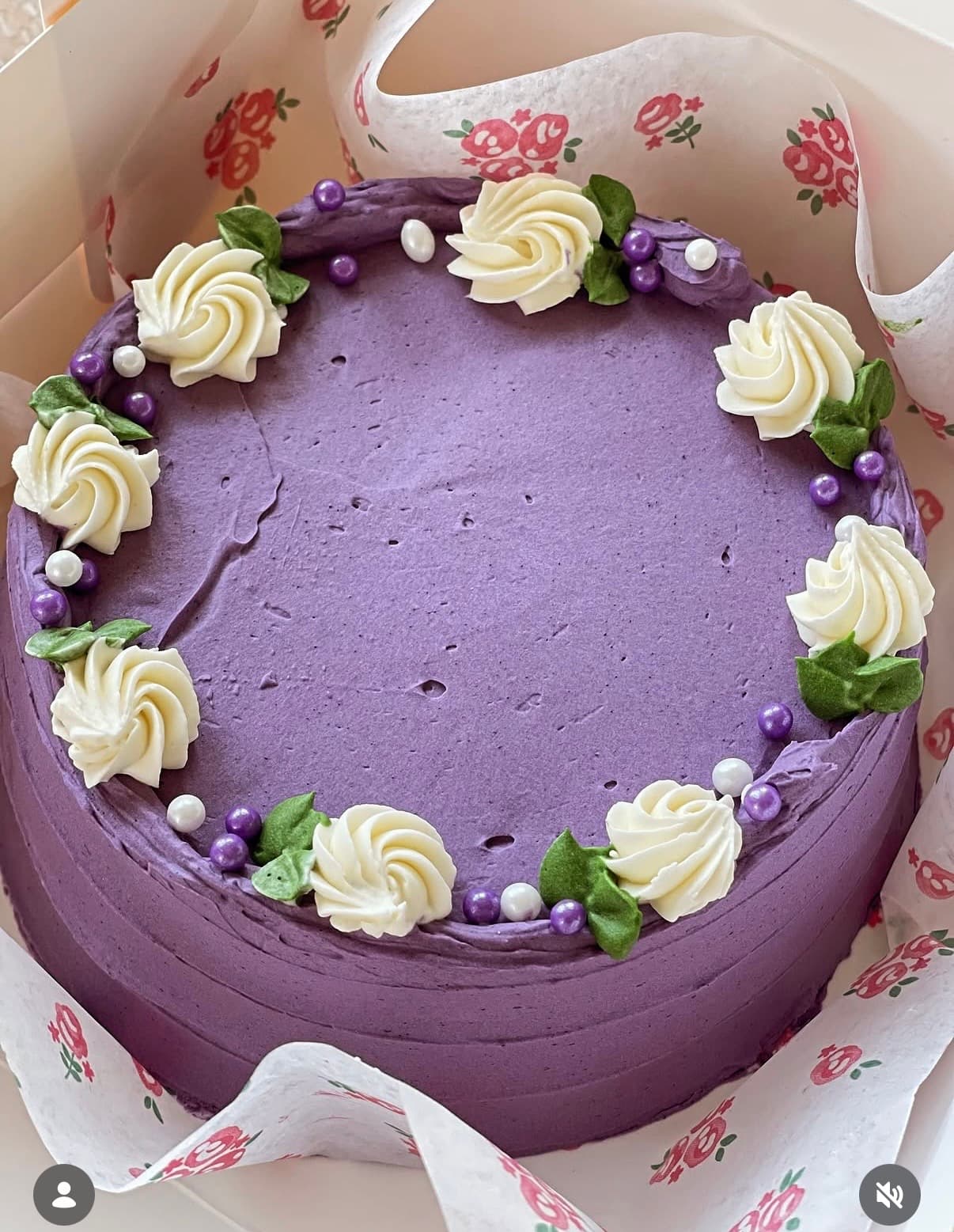Ube Buttercream Cake